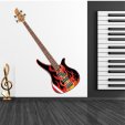 Stickers guitare flamme