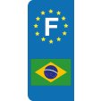 Stickers Plaque Brésil
