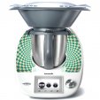 Stickers Thermomix TM 5 Damier turquoise