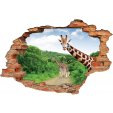 Stickers Trompe l'oeil 3D Girafe