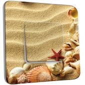 Interrupteur Décoré Simple Coquillages Etoile de mer 13