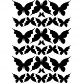 Kit 27 Stickers papillon 