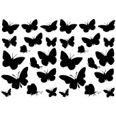 Kit 30 Stickers Papillon