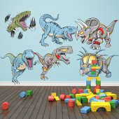 Autocollant Stickers mural enfant kit 6 dinosaures