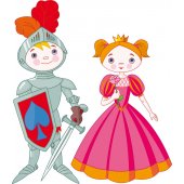 Stickers chevalier et princesse