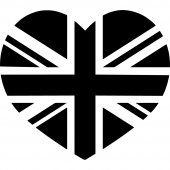 Stickers coeur anglais