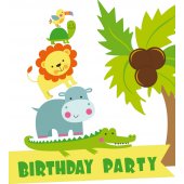 Stickers jungle anniversaire