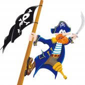 Stickers pirate et drapeau