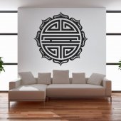 Stickers symbole rond asiatique